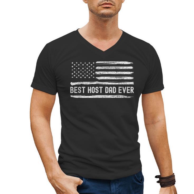 Host Dad Best Ever Flag Men's V-Neck T-Shirt
