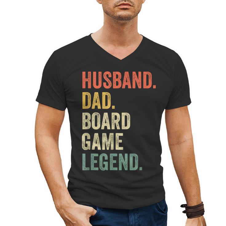 Husband Dad Board Game Night Legend Father Vintage Men's V-Neck T-Shirt Husband Dad Board Game Night Legend Father Vintage Men's V-Neck T-Shirt