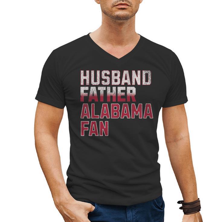 Husband Father Alabama Fan Fathers Day Alabama Dad Men's V-Neck T-Shirt