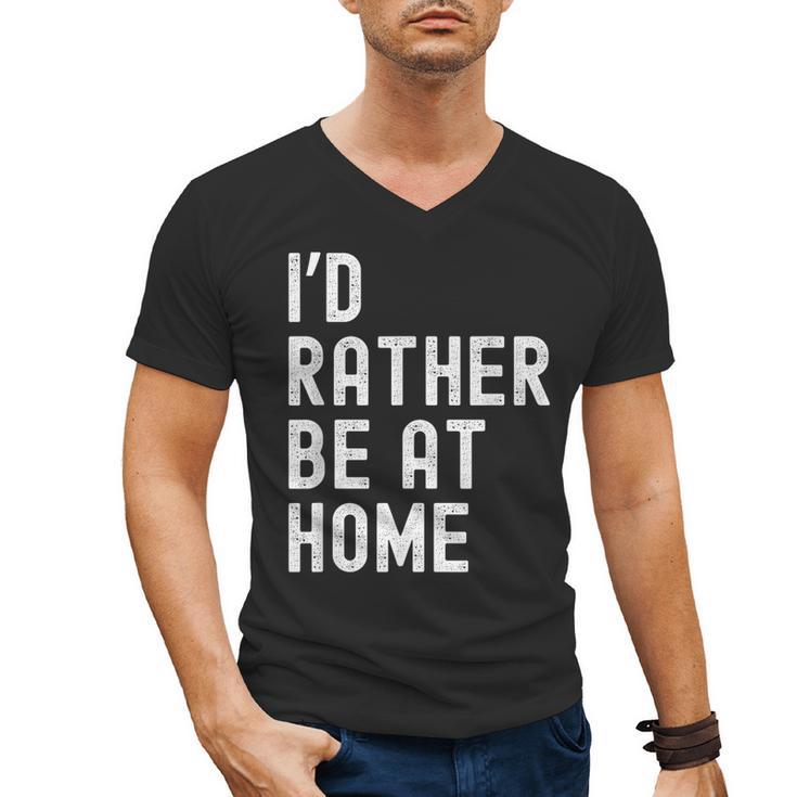 I'd Rather Be At Home Antisocial Introvert Tee Men's V-Neck T-Shirt
