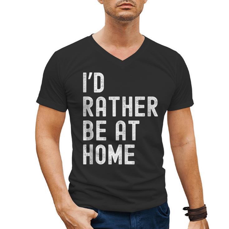 I'd Rather Be At Home Antisocial Introvert Tee Men's V-Neck T-Shirt