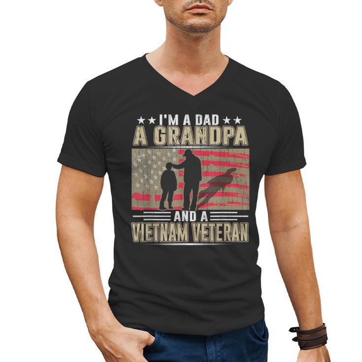 I'm A Dad a Grandpa And a Vietnam Veteran Men's V-Neck T-Shirt