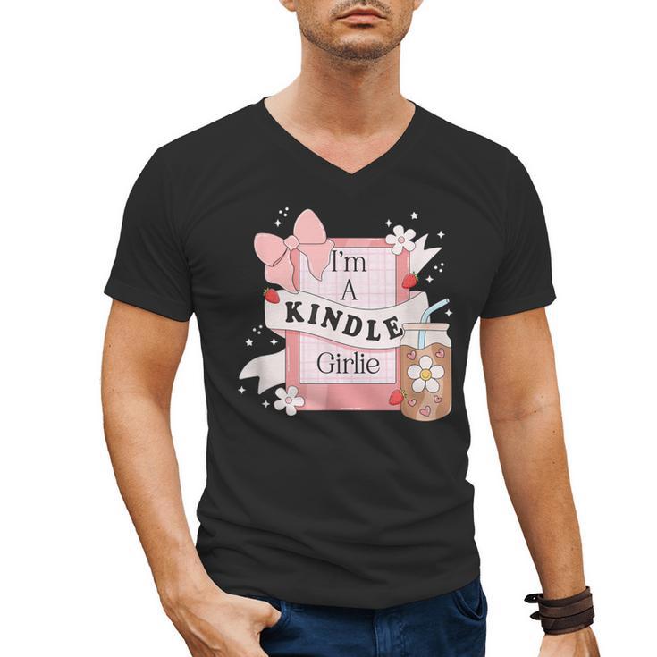 I'm A Kindle Girlie Book Lover Bookish Men's V-Neck T-Shirt