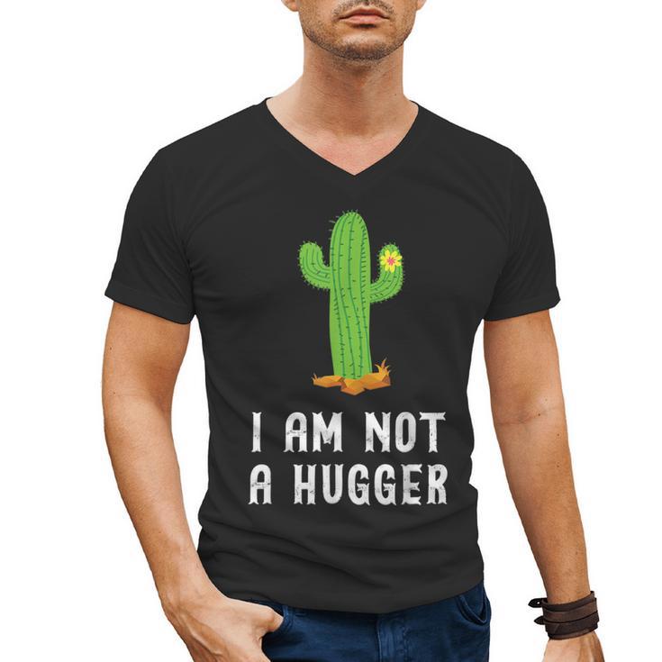 I'm Not A Hugger Cactus Not a Hugger Introvert Cute Men's V-Neck T-Shirt