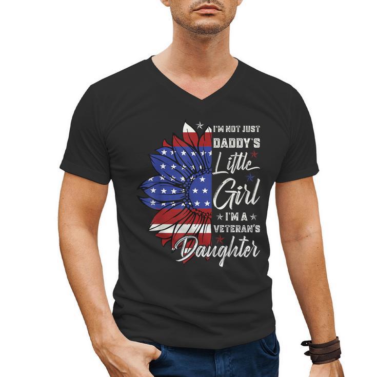 I'm Not Just a Daddy's Little Girl I'm a Veteran's Daughter Small Men's V-Neck T-Shirt