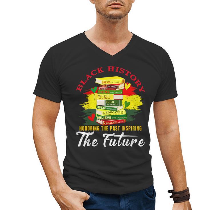 Inspired Book History Leaders Celebrate History Month Men's V-Neck T-Shirt