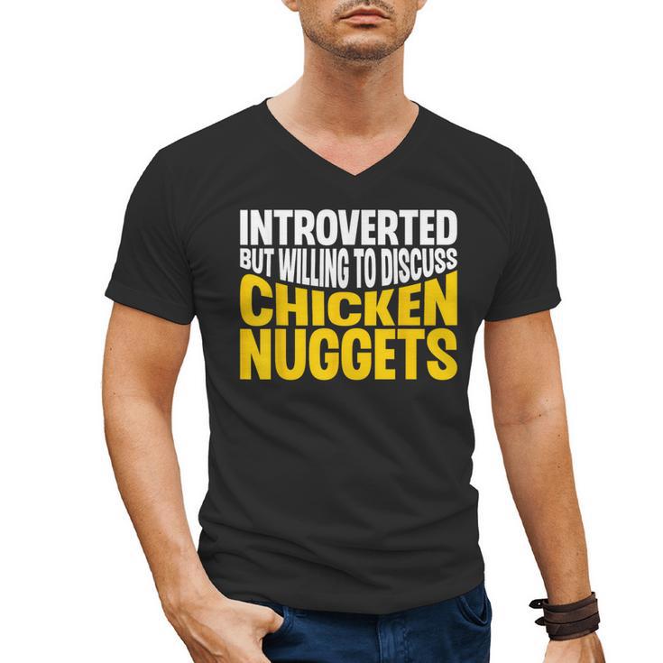 Introvert Antisocial Chicken Nugget Lover Foodie Men's V-Neck T-Shirt