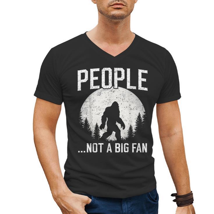 Introvert Bigfoot People Not A Big Fan Dad Joke Men's V-Neck T-Shirt
