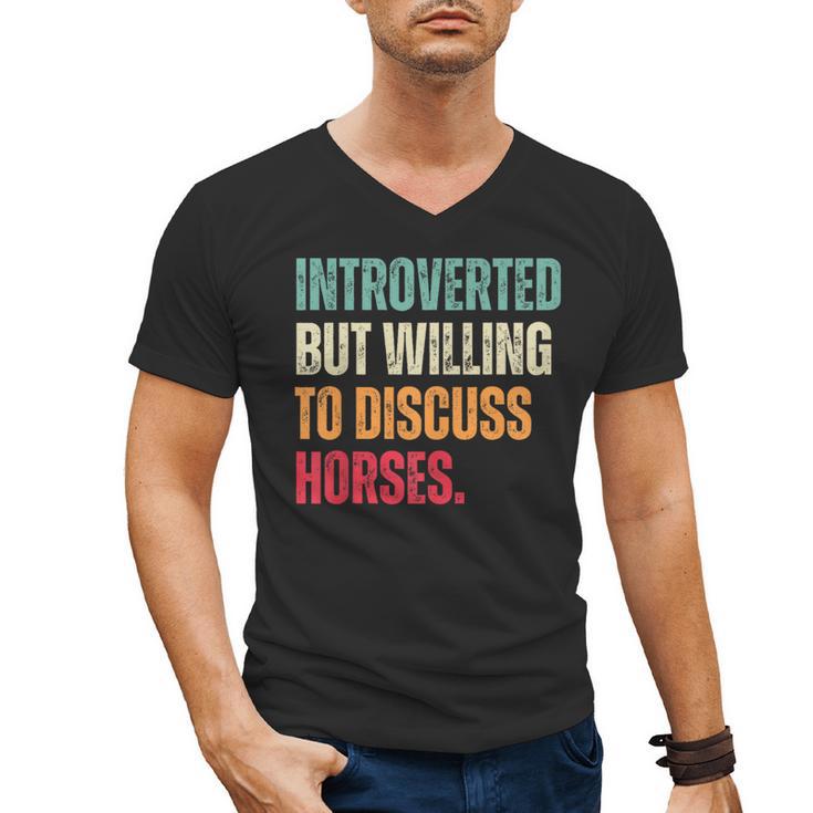 Introvert Cute Horse Lover Horse Riding Equestrian Men's V-Neck T-Shirt
