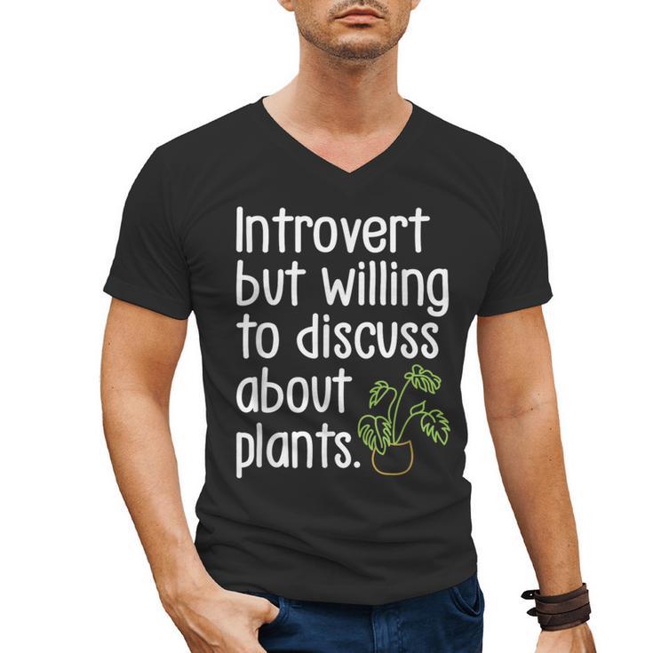 Introvert Humorous Plant Lover Gardening Men's V-Neck T-Shirt