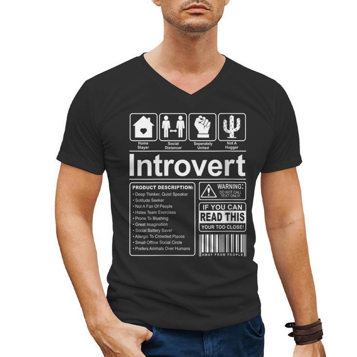 Introvert Label Antisocial Loner Socially Awkward Men's V-Neck T-Shirt