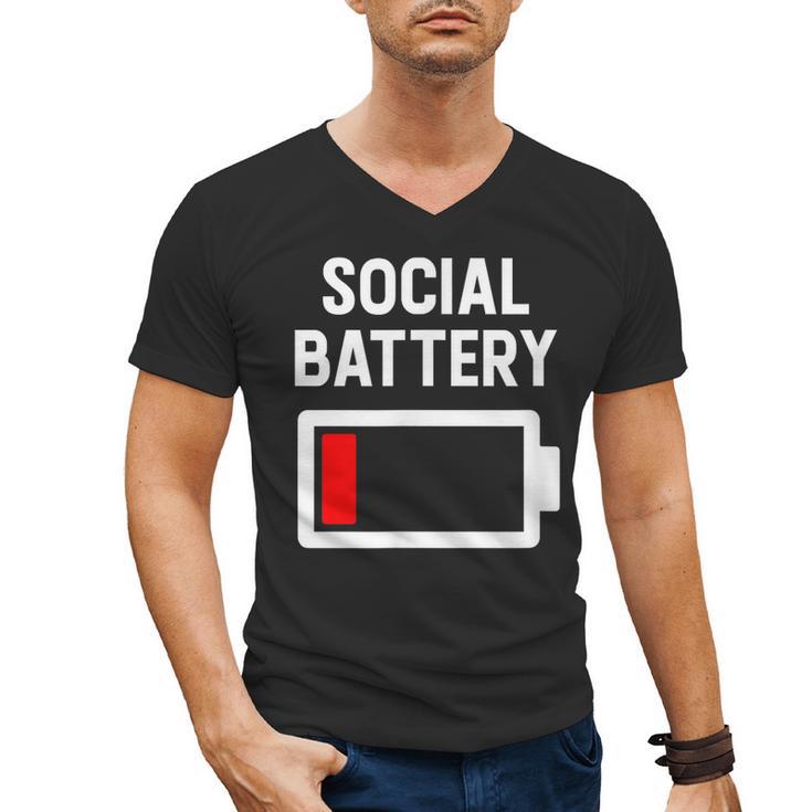 Introvert Low Social Battery Level Anti Social People Men's V-Neck T-Shirt