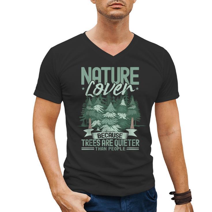 Introvert Nature Lover Introverted Forest Lover & Tree Men's V-Neck T-Shirt