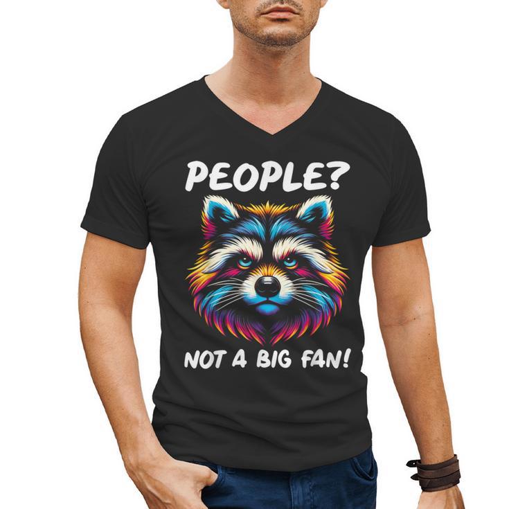 Introvert Raccoon Sarcasm Anti Social Men's V-Neck T-Shirt