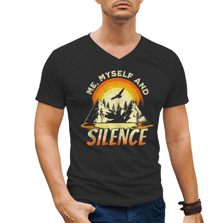 Introvert Relaxation Me Myself And Silence Mountain Vacation Men's V-Neck T-Shirt