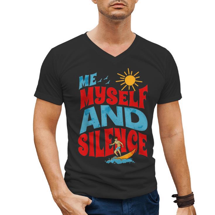 Introvert Relaxation Me Myself And Silence Summer Vacation For Men Women Men's V-Neck T-Shirt