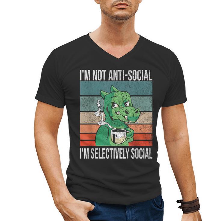 Introvert Selectively Social Anti-Social Shy Men's V-Neck T-Shirt