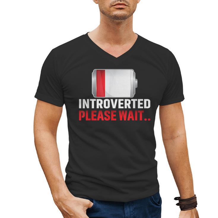 Introverted Please Wait Introvert Saying Sarcasm Men's V-Neck T-Shirt