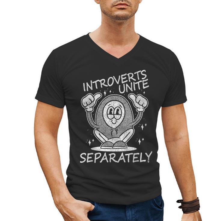 Introverts Unite Anti-Social Shy Person Joke Men's V-Neck T-Shirt