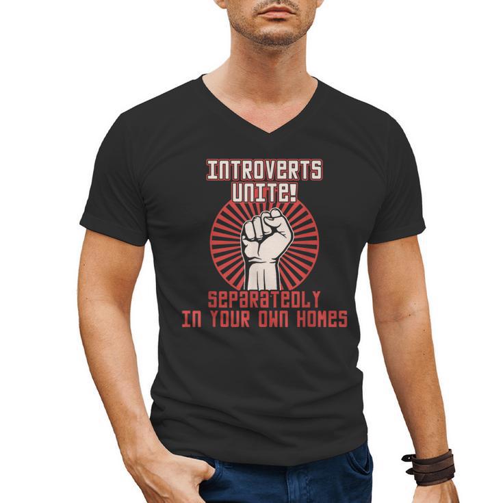 Introverts Unite Introverting Introverts At Home Men's V-Neck T-Shirt