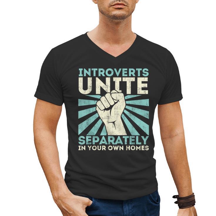 Introverts Unite Separately Introverted Antisocial Men's V-Neck T-Shirt