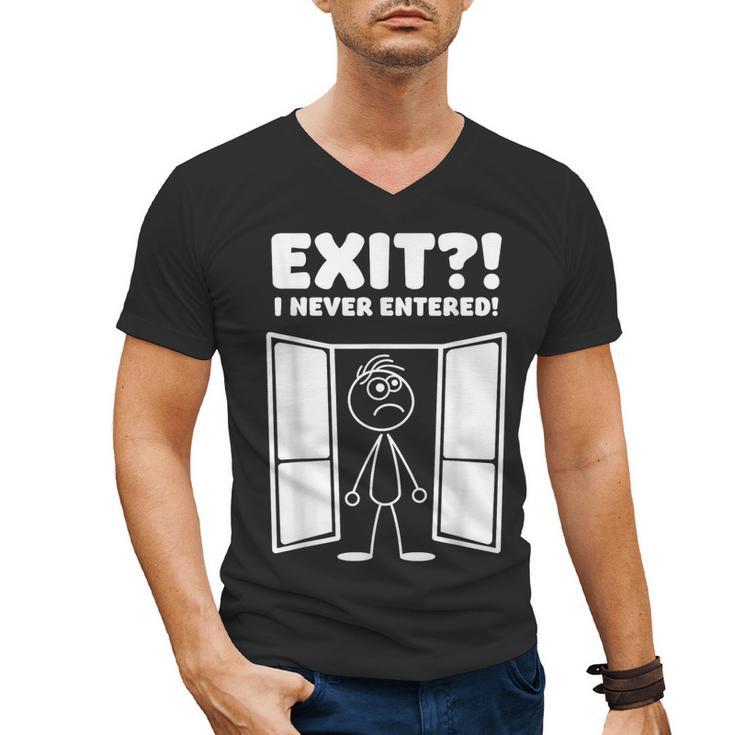 Irony Sarcasm Introvert Dry Humor Comic Cartoon Geek Nerd Men's V-Neck T-Shirt