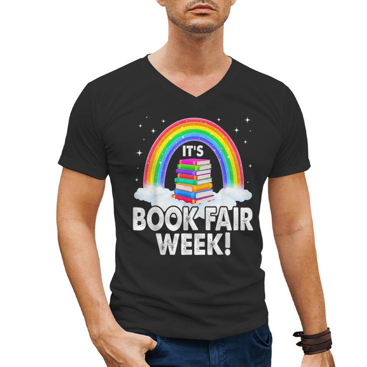 It's Book Fair Week Librarian Library Literacy Reading Men's V-Neck T-Shirt
