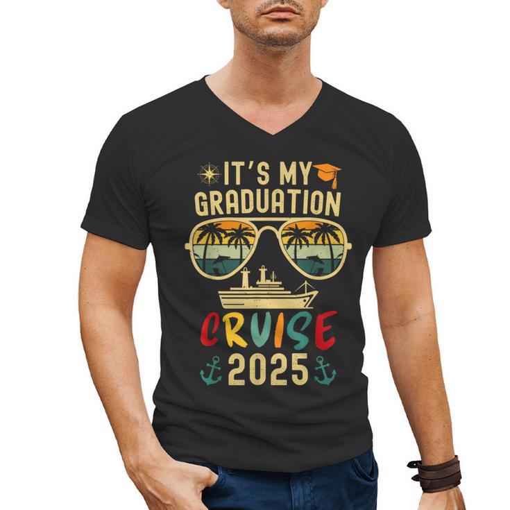 It's My Graduation Cruise 2025 Summer Cruise Seniors Trip Men's V-Neck T-Shirt