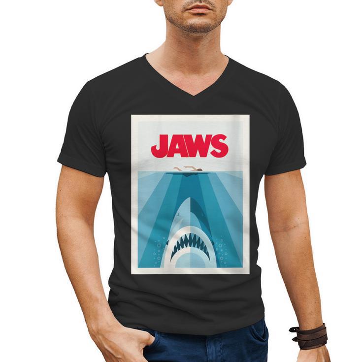 Jaws 2025 Classic Movie Nostalgia Men's V-Neck T-Shirt