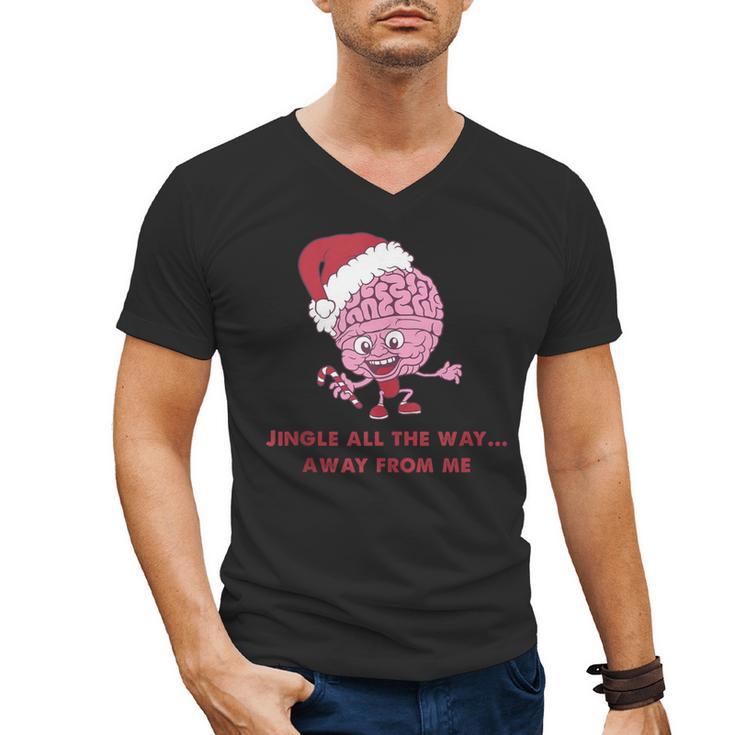 Jingle All The Way Away From Me This Christmas For Introvert Men's V-Neck T-Shirt
