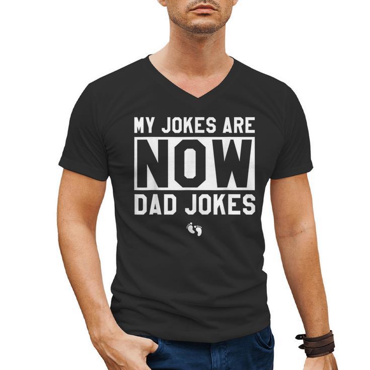 My Jokes Are Now Dad Jokes New Dad Fathers Day Men's V-Neck T-Shirt