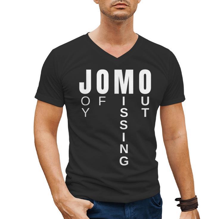 JOMO Joy Of Missing Out Sarcastic Introvert Men's V-Neck T-Shirt