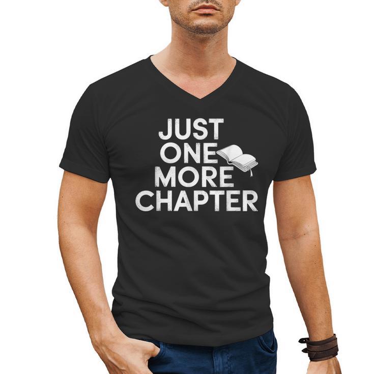 Just One More Chapter Book Lover Quote Men's V-Neck T-Shirt