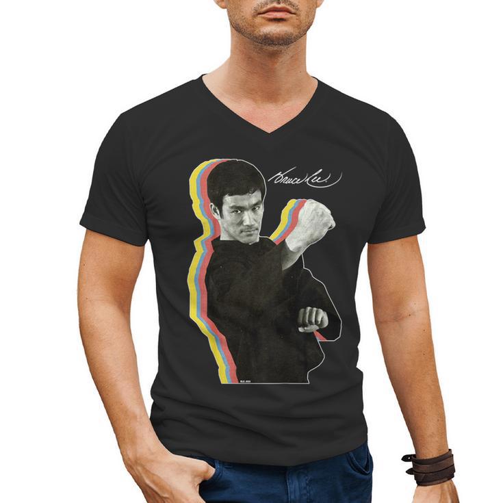Kids Bruce Lee Photo From Fighting Method Book Kids Men's V-Neck T-Shirt