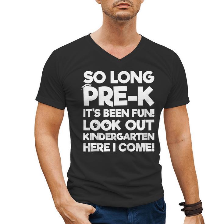 Kids Last Day Pre-K Kindergarten Here I Come Graduation Men's V-Neck T-Shirt