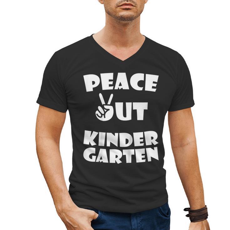 Kids Peace Out Kindergarten For Graduation Men's V-Neck T-Shirt