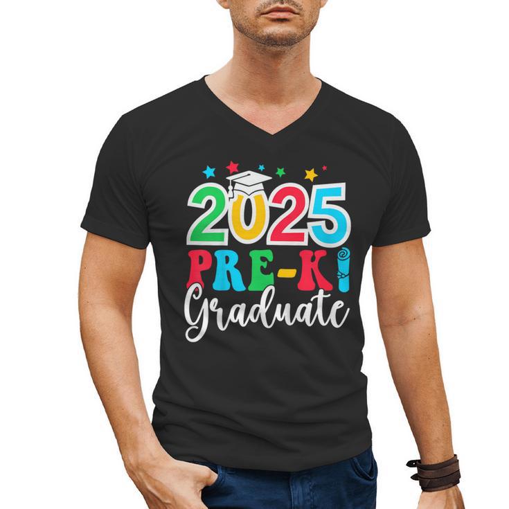 Kids Pre-K Graduate 2025 Preschool Graduation Class Of 2025 Kids Men's V-Neck T-Shirt
