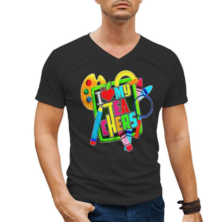 Kids Teens Graduation I Heart My Teachers I Love My Teachers Men's V-Neck T-Shirt