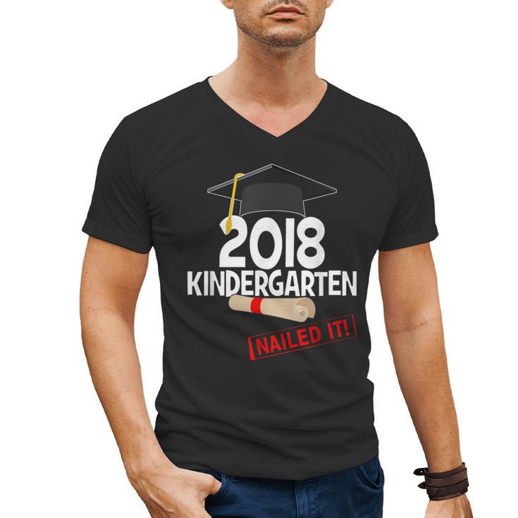 Kindergarten 2018 NAILED IT Graduation Graduate Men's V-Neck T-Shirt