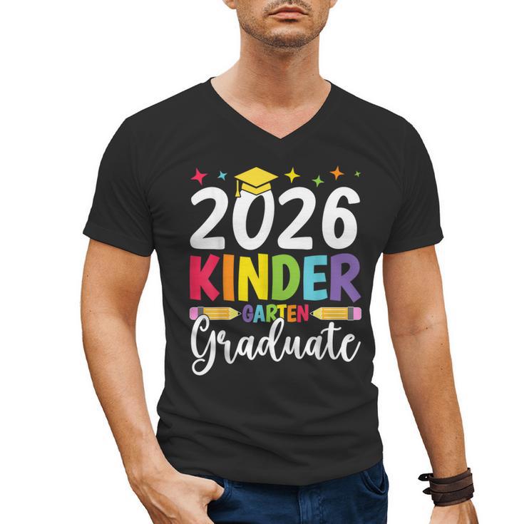 Kindergarten Graduate 2026 Preschool Graduation Kid Boy Girl Men's V-Neck T-Shirt