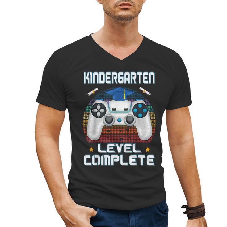 Kindergarten Graduation Level Complete Gamer 2024 Gaming Boy Men's V-Neck T-Shirt