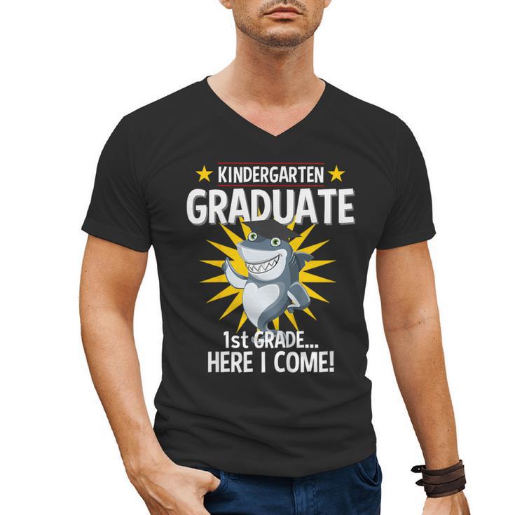Kindergarten Graduation Shirts 2019 Shark Grad Toddler Men's V-Neck T-Shirt