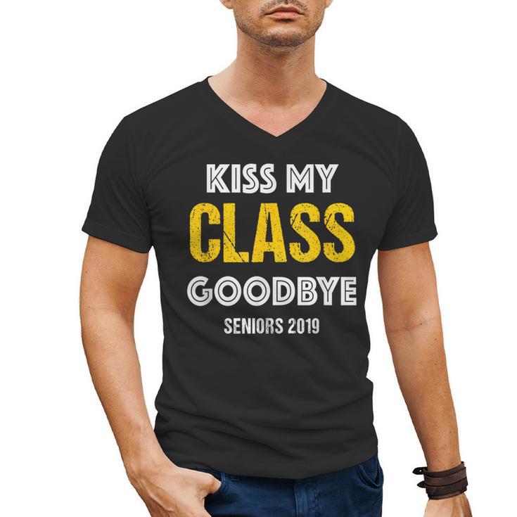 Kiss My Class Goodbye Shirt 2019 Graduation Shirt Men's V-Neck T-Shirt