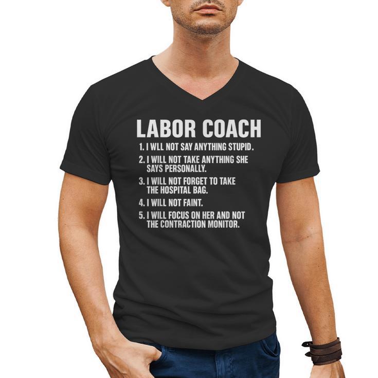 Labor Coach New Mom New Dad Hospital New Baby Shower Men's V-Neck T-Shirt
