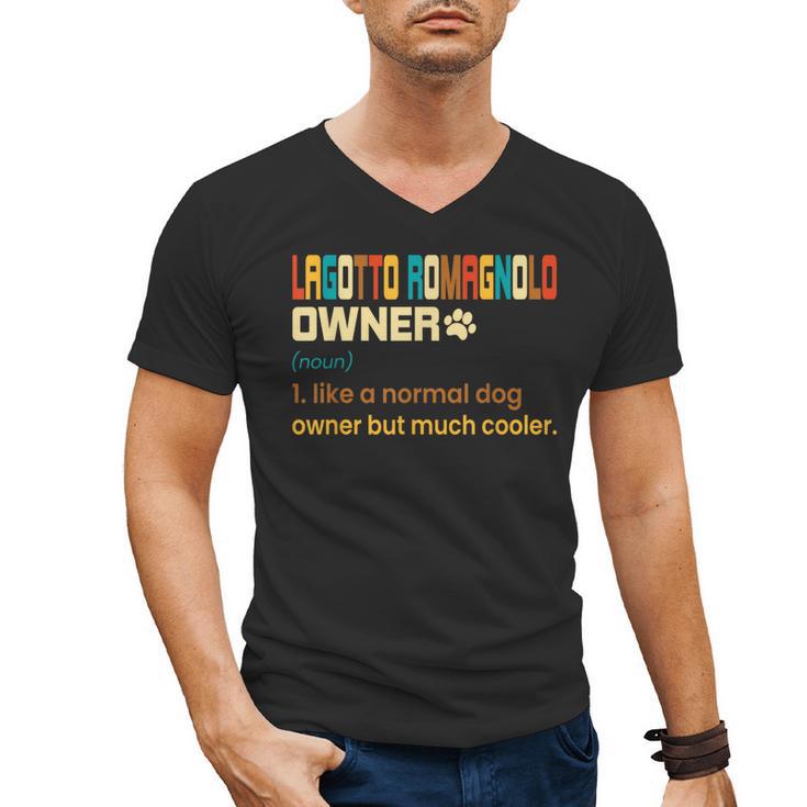 Lagotto Romagnolo Vintage Retro Dog Mom Dad Men's V-Neck T-Shirt