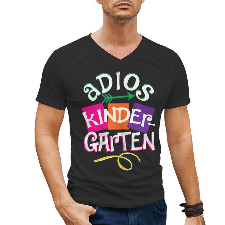 Last Day Of School Adios Kindergarten Graduation Kids Girls Men's V-Neck T-Shirt