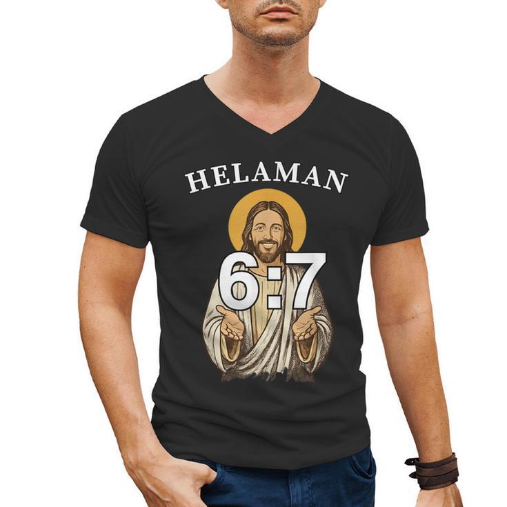 LDS Book Of Mormon Meme Helaman 6 Men's V-Neck T-Shirt