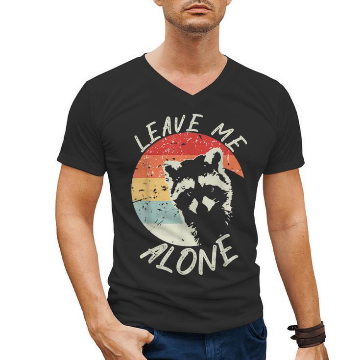 Leave Me Alone Raccoon Lover Introvert Antisocial Shy INTP Men's V-Neck T-Shirt