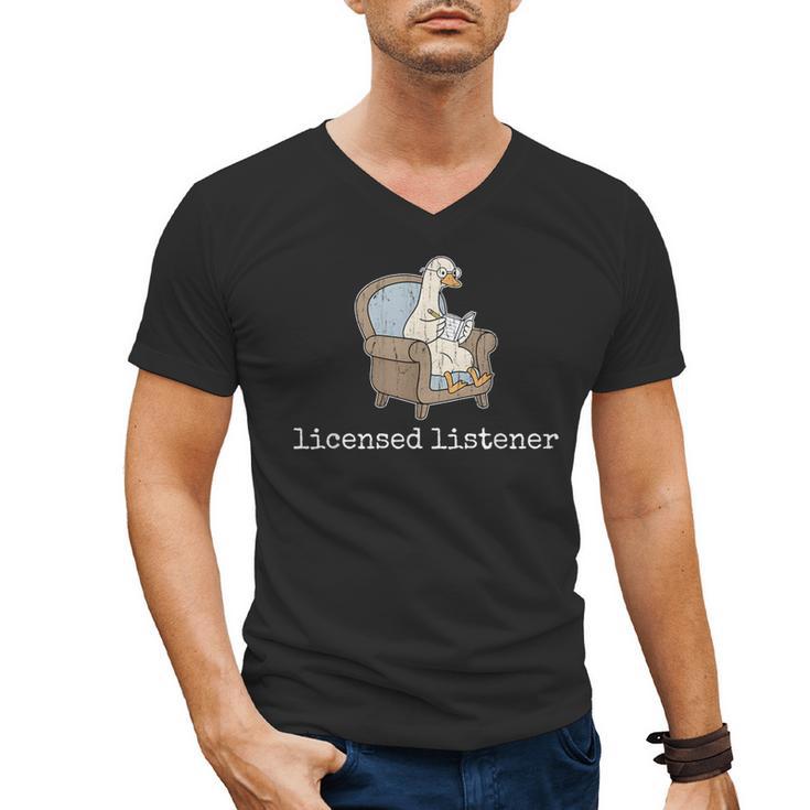 Licensed Listener Goose School Graduation Men's V-Neck T-Shirt