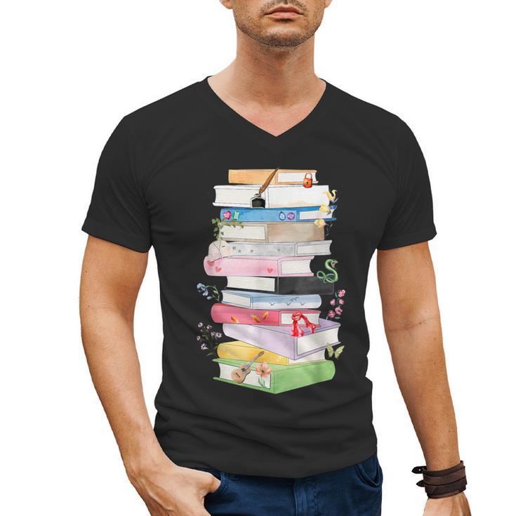 Life Of A Reader Book Lovers Book Nerds Bookworm Men's V-Neck T-Shirt